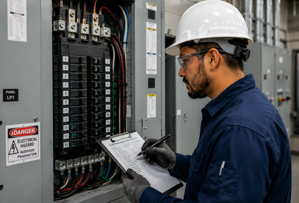 electrical inspection in progress